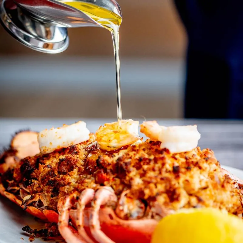 Baked stuffed lobster